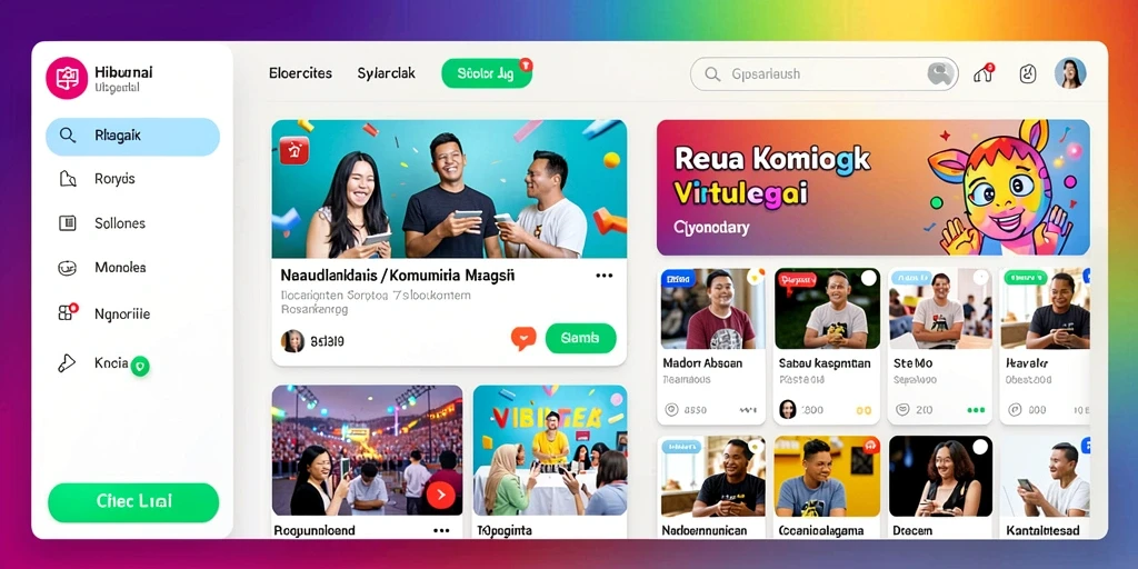 Fitur komunitas untuk berinteraksi dengan pemain lain.
