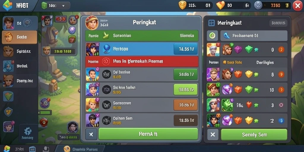 Screenshot pemandangan epik dari level tinggi.